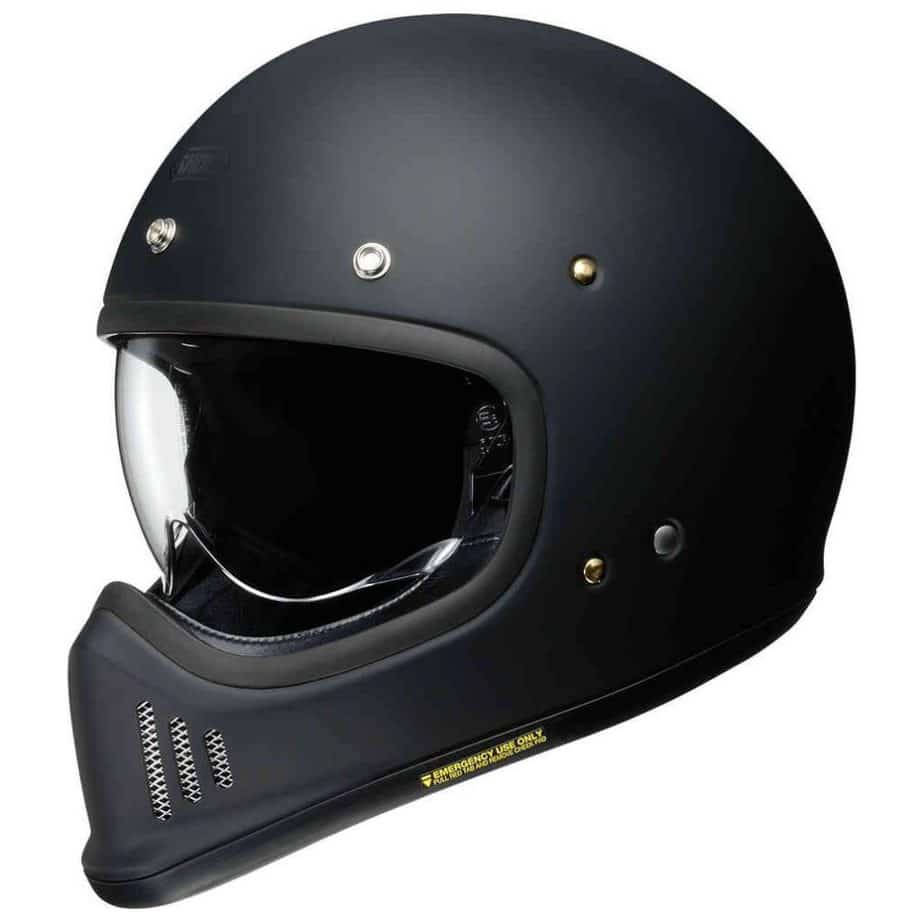 Casque SHOEI EX-ZERO vue de profil (noir) Casque SHOEI EX-ZERO vue de profil (noir)