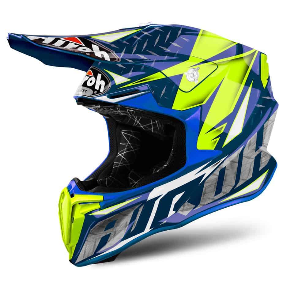 Casque tout-terrain Airoh Twist 2.0 Iron Blue Gloss