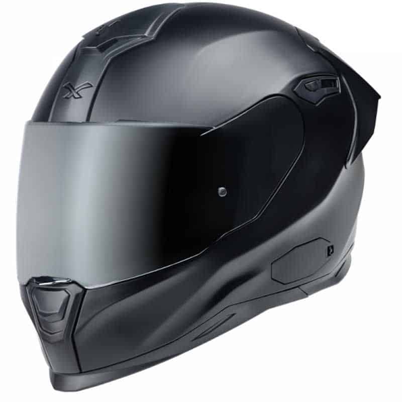 Casque de moto Nexx SX.100R noir mat vue de face-gauche Casque de moto Nexx SX.100R noir mat vue de face-gauche