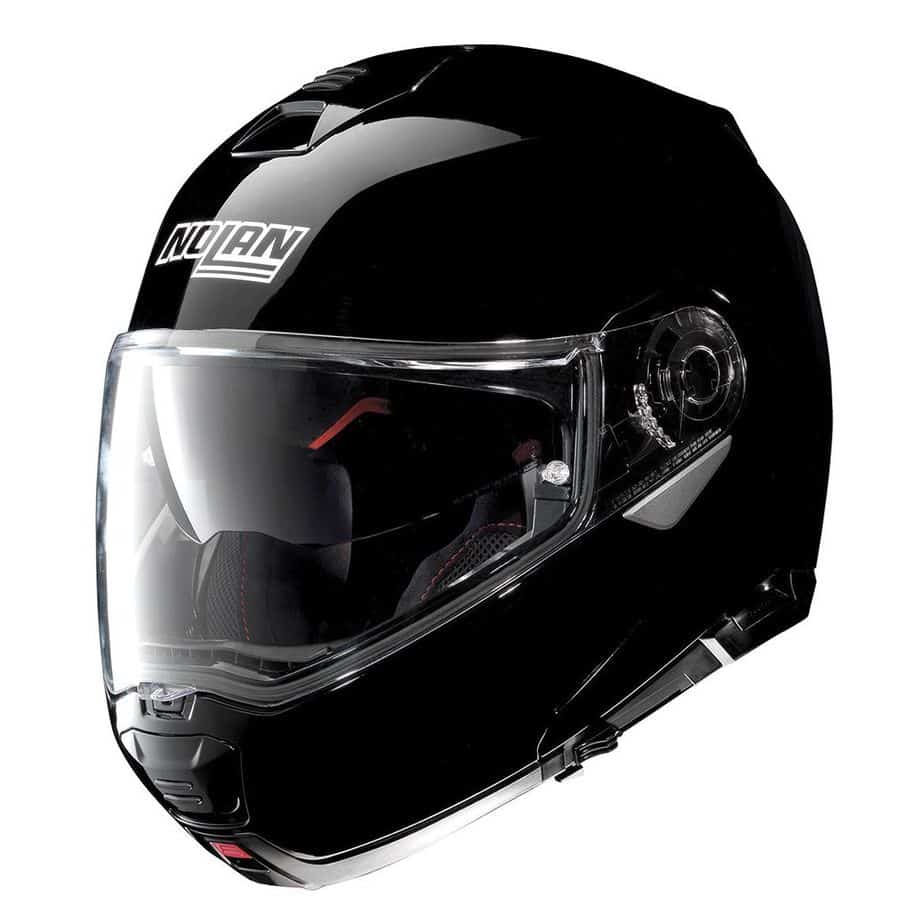 Casque de moto Nolan N100.5 noir vue de profil gauche Casque de moto Nolan N100.5 noir vue de profil gauche