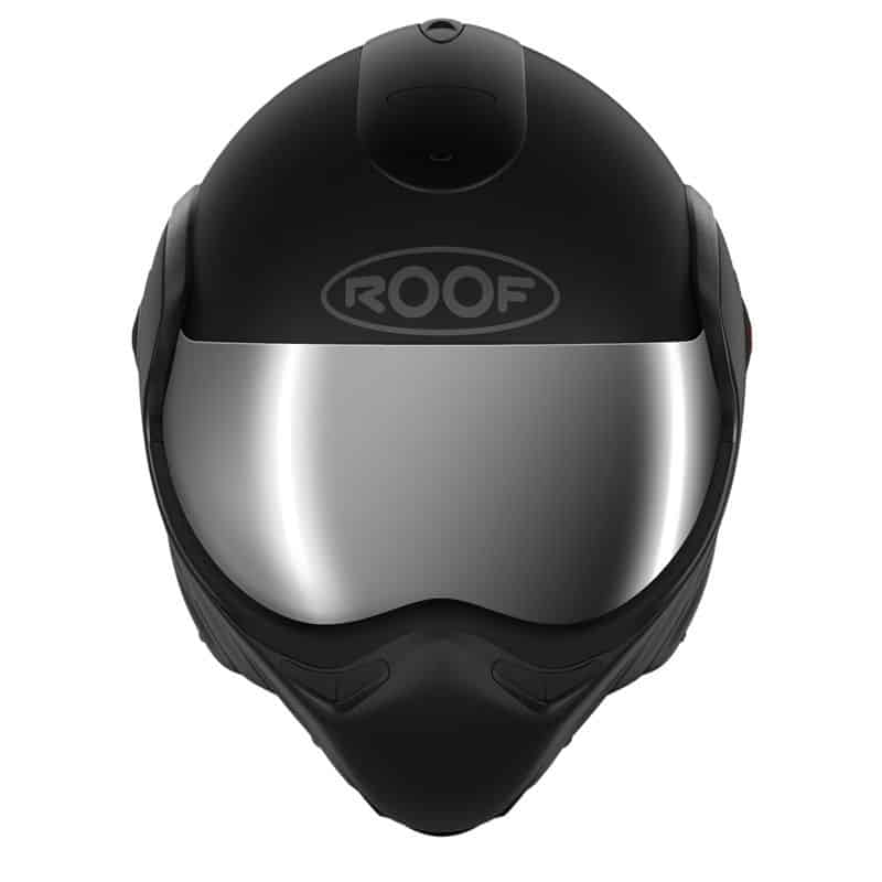 Casque de moto Roof RO9 noir mat vue de face Casque de moto Roof RO9 noir mat vue de face