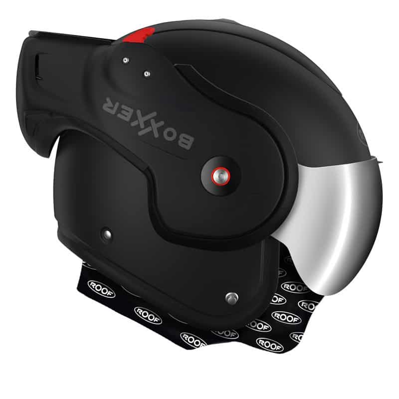 Casque de moto Roof RO9 noir mat vue de profil droite en mode jet Casque de moto Roof RO9 noir mat vue de profil droite en mode jet