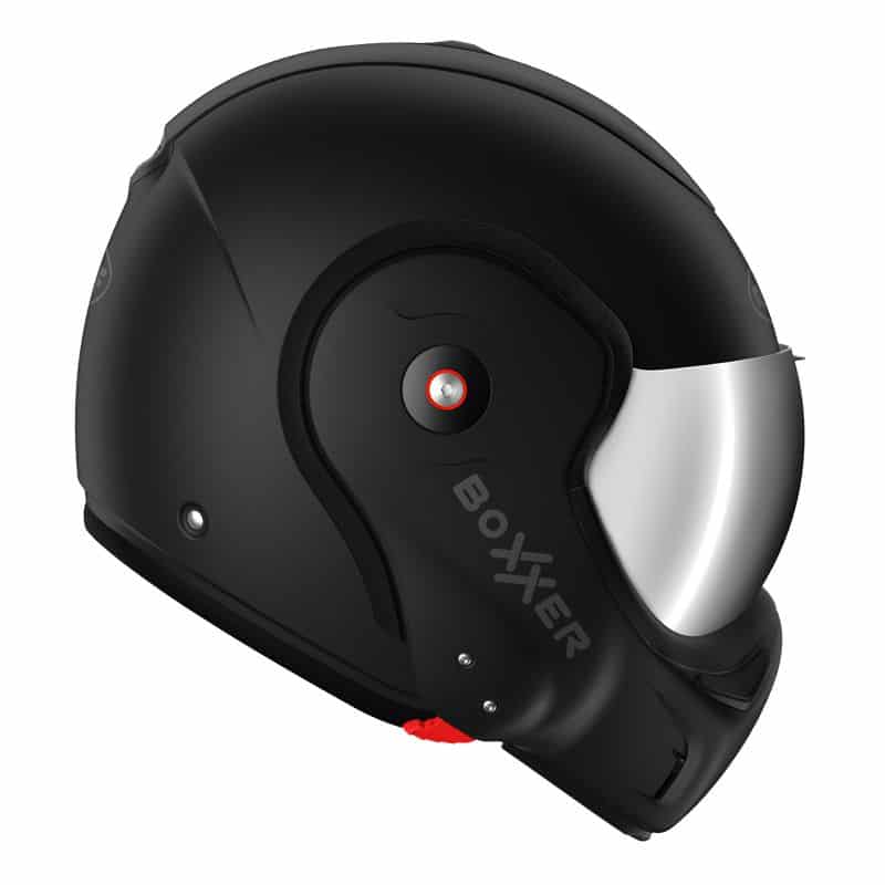 Casque de moto Roof RO9 noir mat vue de profil droiye Casque de moto Roof RO9 noir mat vue de profil droiye